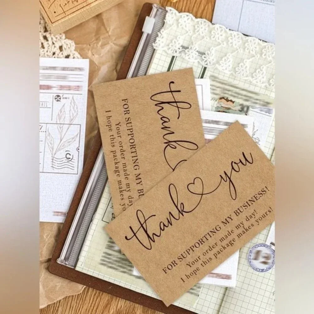 30 Pcs Thank You Business Cards – Boutique Graphic Insert Cards